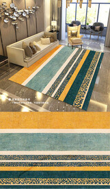 现代简约抽象复古艺术地毯地垫