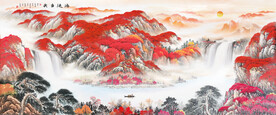 聚宝盆风水画