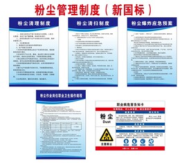 粉尘制度牌