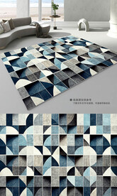现代简约抽象肌理地毯地垫