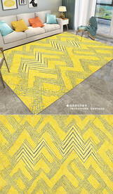 现代轻奢极简几何唯美地毯地垫