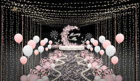 粉色婚礼仪式区