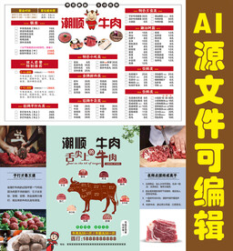 潮汕牛肉火锅菜单牛分解图
