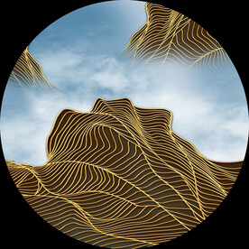 高清分层圆形装饰画