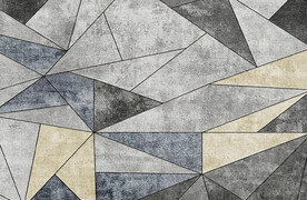 灰色几何色块地毯