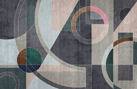 灰色几何抽象地毯