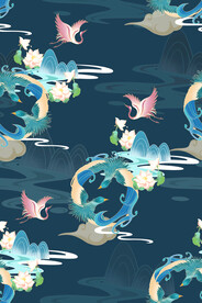 汉服中国风渐变凤凰