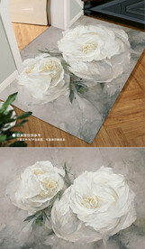 北欧浪漫清新玫瑰花朵地毯地垫