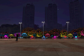 春节街道亮化PSD分层效果 