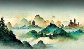 新中式禅意山水风景装饰画