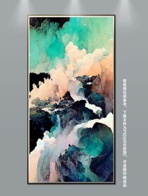 抽象中国风山水水墨意境装饰画