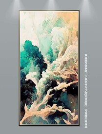 创意抽象中国风山水艺术装饰画