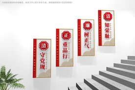 廉政楼梯文化墙展板