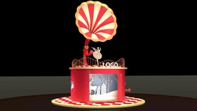 圣诞留声机美陈