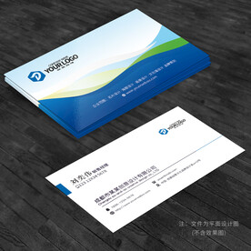 蓝色名片