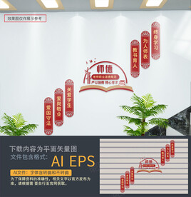 教师办公室楼梯文化墙