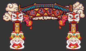 兔年新春国潮门头