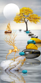 高清分层透明底平开门打印图 