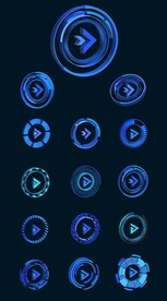 3d立体科技箭头集合