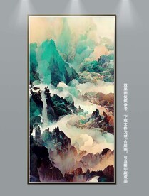 现代中国风水墨抽象艺术装饰画