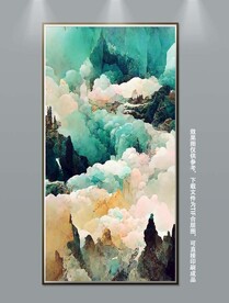 现代中国风水墨抽象艺术装饰画