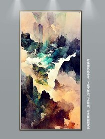 现代中国风水墨抽象艺术装饰画