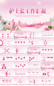 粉色唯美护士长工作汇报PPT