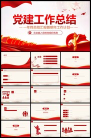 红色党支部党建党政ppt模板