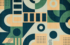 抽象几何图案地毯