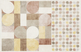 几何色块地毯图案