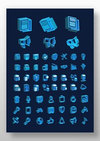 3d立体矢量办公图标