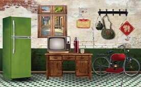 复古怀旧80后90后童年背景墙