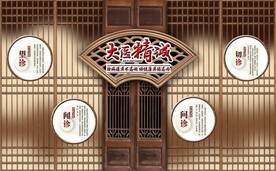 大医精诚中医养生背景墙