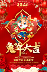 2023兔年海报