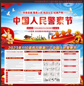 警察节展板