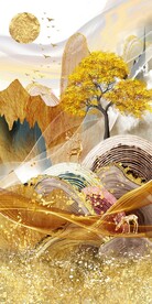 金山麋鹿发财树玄关