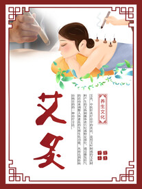 中医艾灸展板