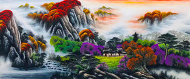 办公室装饰画 山水风景画