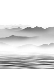 高清分层山水推拉门