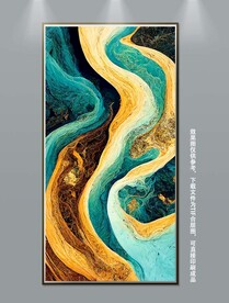 抽象艺术玄关装饰画