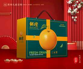 橙子包装 脐橙礼盒