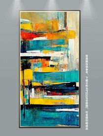 现代抽象立体玄关装饰画