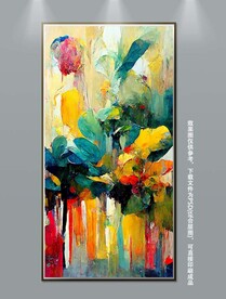 现代抽象立体玄关装饰画