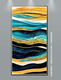 现代抽象艺术玄关装饰画