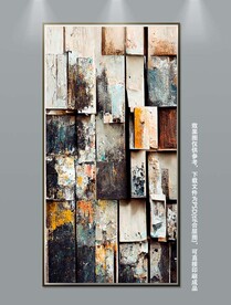 现代抽象立体玄关装饰画