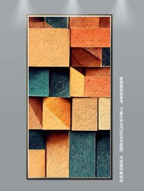 现代抽象立体玄关装饰画