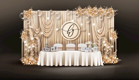 香槟色婚礼签到区