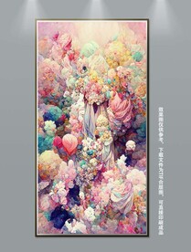 梦幻唯美玄关装饰画