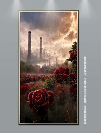 复古唯美玄关装饰画