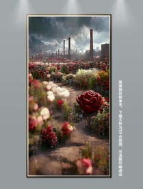 复古唯美玄关装饰画